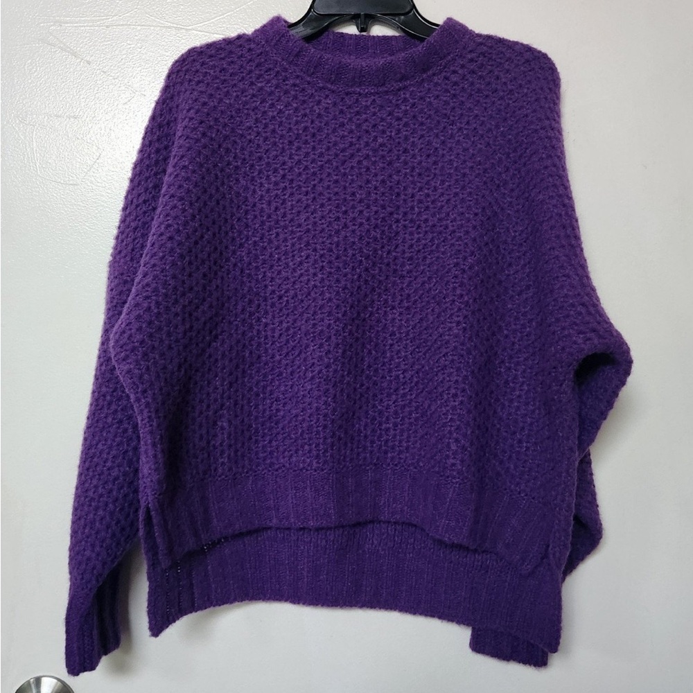 Xirena Kenden Sweater, alpaca wool crewneck, purple pullover size S